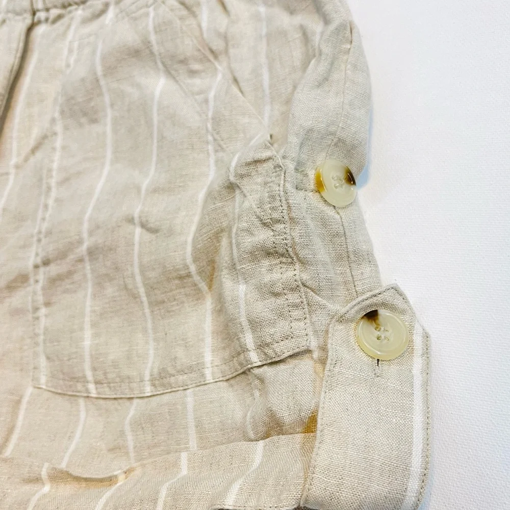 ANTHROPOLOGIE — SANCTUARY THE ISLAND SHORTS IN HAMPTON STRIPE, CREAM/WHITE LINEN - Picture 11 of 12